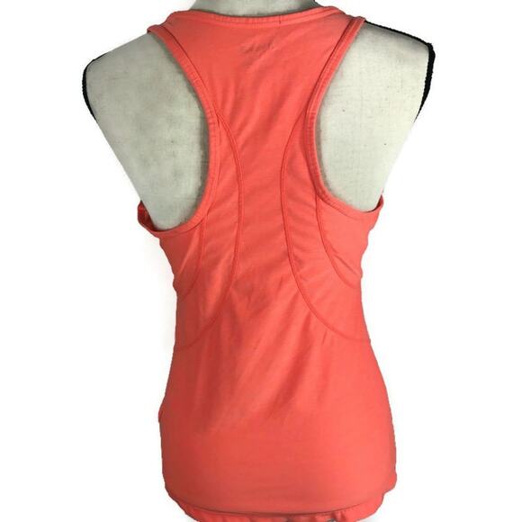Reebok Dynamic Racerback Tank Top Fitted Performance Pink Coral Womens Sz Small - Picture 3 of 8